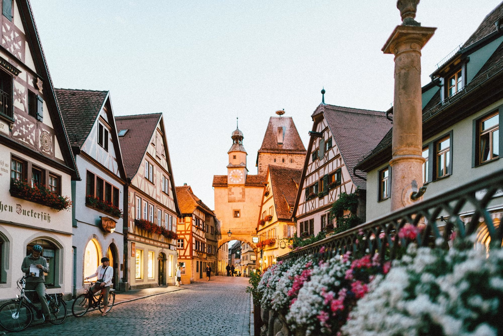 Old-town cobblestone street