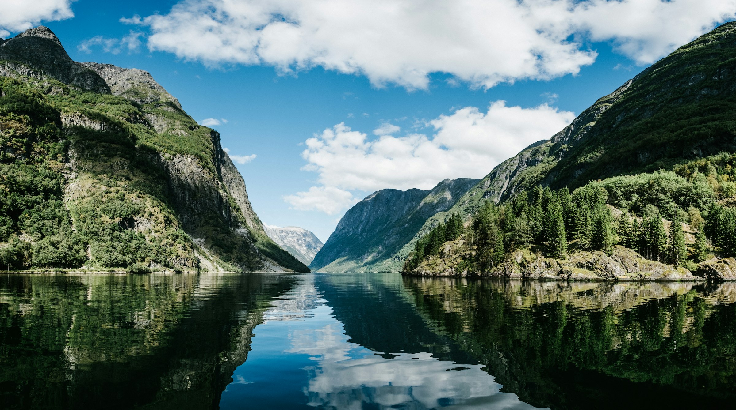Fjord walls in cloud