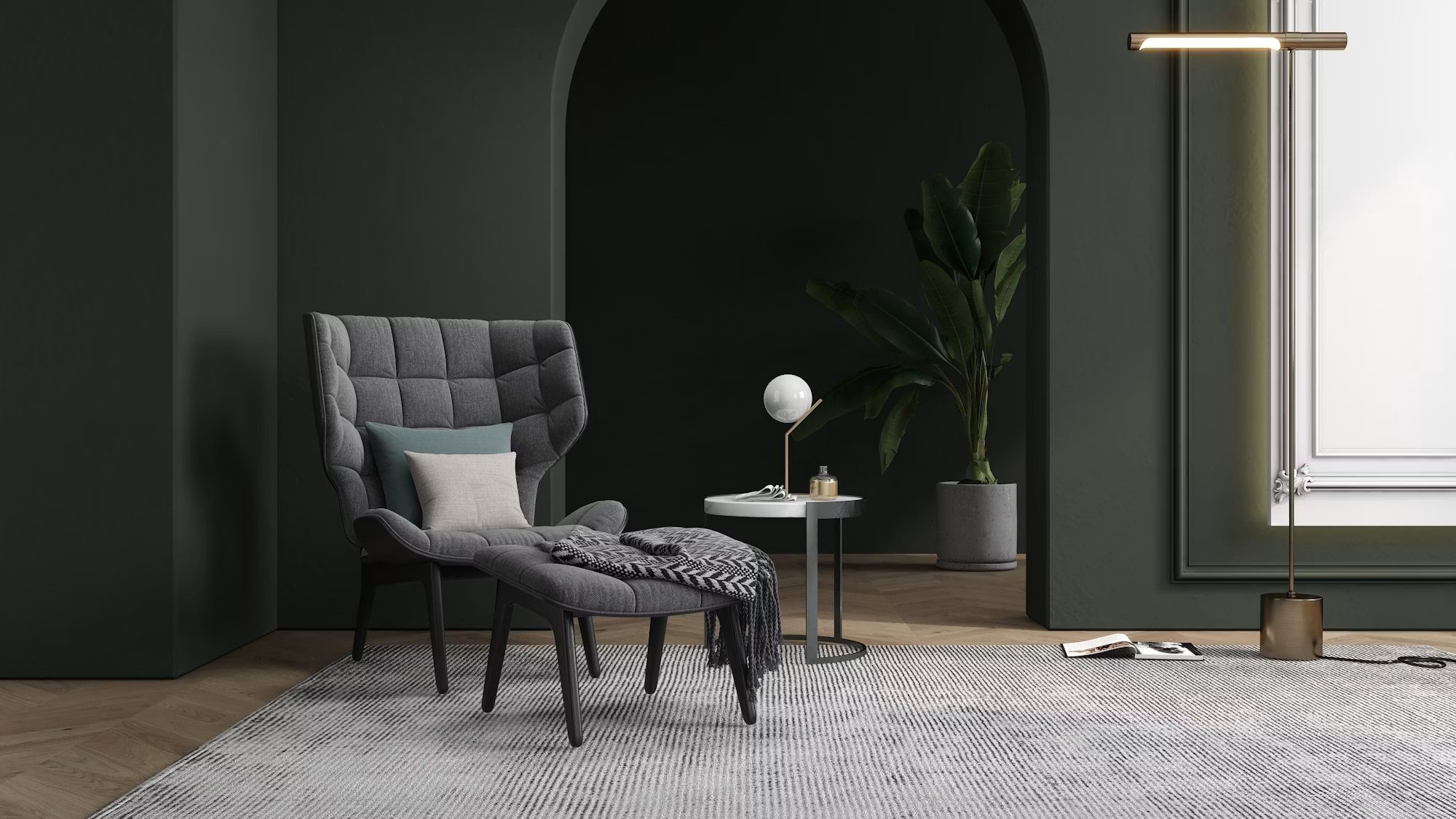 Modern chair in a lounge interior
